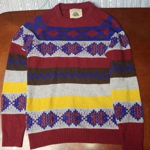 Vivid patterned striped sweater